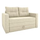 Ver imagem 1 de Sofá Cama 2 Lugares Casal 1,50 Mts Bouclê Luma Matrix Cor:boucle Bege