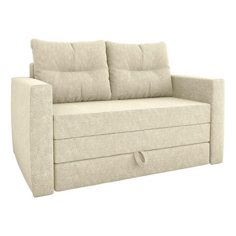 Sofá Cama 2 Lugares Casal 1,50 Mts Bouclê Luma Matrix Cor:boucle Bege