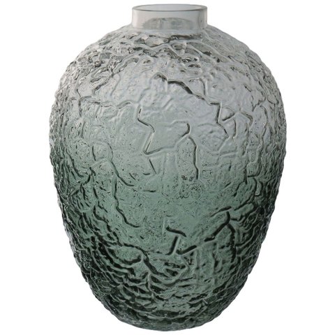 Vaso Decorativo Enfeite Planta Garrafa Vidro 29x22x22cm Verde