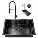 Ver imagem 1 de Kit Cuba Gourmet 50x40 Inox 304 Preta Torneira Monocomando Retrátil Cozinha