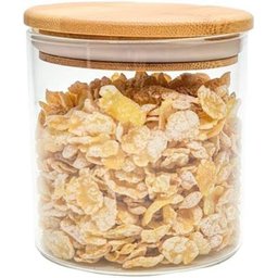 Kit 3 Potes 500ml de Vidro Herméticos Tampa de Bambu - Oikos - 9