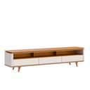 Ver imagem 2 de Rack para TV com 3 Gavetas Arc Off White/Nature 220cm Imcal Móveis