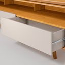 Ver imagem 6 de Rack para TV com 3 Gavetas Arc Off White/Nature 220cm Imcal Móveis