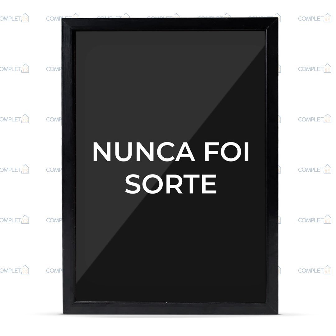 Quadros "Nunca Foi Sorte, Sempre Foi Deus" Moldura Com Vidro - 7