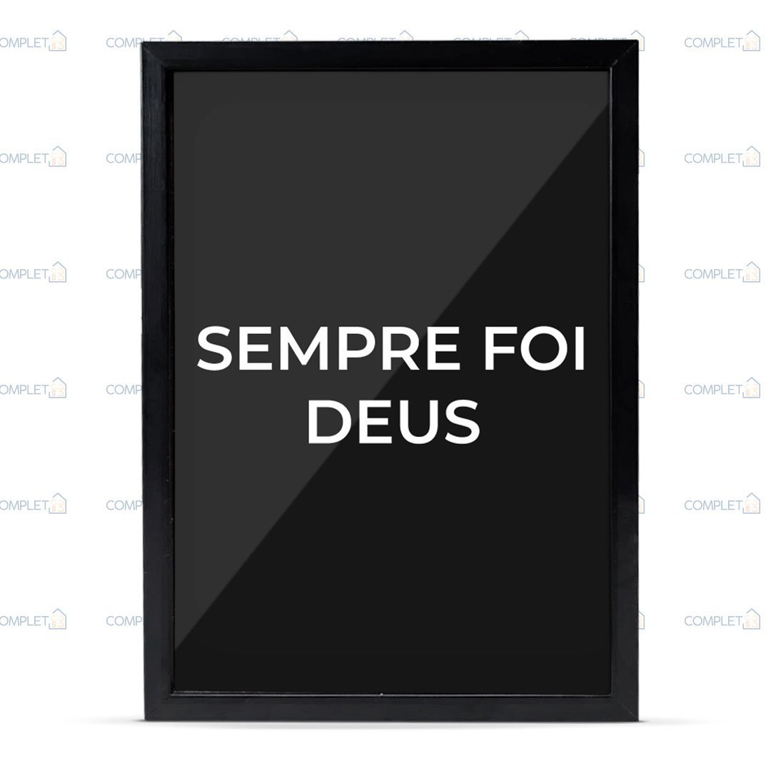 Quadros "Nunca Foi Sorte, Sempre Foi Deus" Moldura Com Vidro - 5