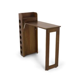 Mesa Retrátil com Adega para Cozinhas - Imbuia - 1