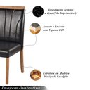 Ver imagem 3 de Kit 6 Cadeiras Decorativas Sala de Jantar Luxo Analice Facto Preto - Mozzelar