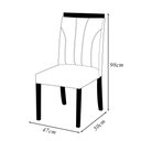 Ver imagem 4 de Kit 6 Cadeiras Decorativas Sala de Jantar Luxo Analice Facto Preto - Mozzelar