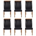 Ver imagem 1 de Kit 6 Cadeiras Decorativas Sala de Jantar Luxo Analice Facto Preto - Mozzelar