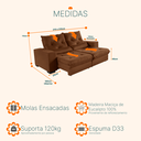 Ver imagem 4 de Sofá Retrátil e Reclinável 2,70m Suede Isis