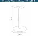 Ver imagem 2 de Base de Mesa Redonda 5047 Zeta Rivatti 72 Cm (altura) Ferro Fundido C- Pintura À Pó Preto Base