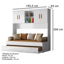 Ver imagem 3 de Bicama e Módulo Infantil Onix Branco/nature - Peternella