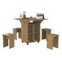 Ver imagem 2 de Mesa Dobrável Annie com Bancos - Amendoa