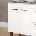 Ver imagem 2 de Armário de Cozinha 94cm 100% MDF 2 Gavetas e 2 Portas Balcão:Branco