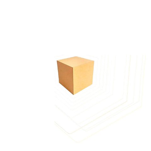Kit com 12 Cubos Mdf Cru 8x8x8cm Ktcb002
