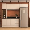 Ver imagem 2 de Cozinha Completa Koya 8 Portas 3 Gavetas Branco/creme - Politorno