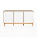 Ver mais imagens de Balcão Kaki 3 Portas 100% MDF Pés de Madeira 160cm x 45 cm Tauari - Telinha Portuguesa
