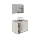 Ver imagem 3 de Conjunto para Banheiro Gabinete com Cuba Redonda R30 e Espelheira Laura 600 Yescasa Branco/Snow