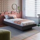 Ver imagem 1 de Cama de Solteiro Suspensa para Colchão 80cm/90cm Grafite