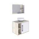 Ver imagem 3 de Conjunto para Banheiro Gabinete com Cuba Redonda R30 e Espelheira Laura 600 Yescasa Branco/Snow/Ches