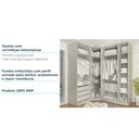 Ver imagem 2 de Guarda Roupa Canto, 3 Gavetas, 4 Cabideiro Legno Crema