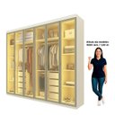 Ver imagem 5 de Guarda Roupa Casal Cumaru 6 Portas Reflecta com LED Yescasa