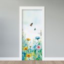 Ver imagem 1 de Adesivo de Porta - Flores Aquarela 2