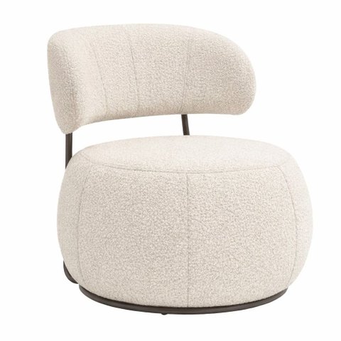 Poltrona Nuvem Bouclé Off White - Sallar Home
