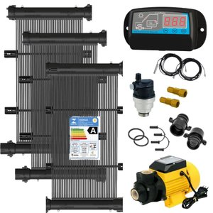 Kit Aquecedor Solar para Piscinas de até 04m² ou 06 mil Litros TekSol com Controlador de Temperatura