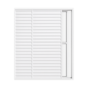 Ver imagem 3 de Porta Balcão de Aluminio Branco 3 Folhas Móveis com Trinco 2,10x1,20