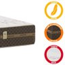 Cama Box Baú Casal Colchão Molas Flora Gazin + Box Sintético 52x138x188 Branco - 7