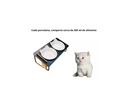 Ver imagem 3 de Comedouro Duplo Inclinado Elevado para Gatos em Mdf e Porcelana - Preto