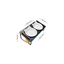 Ver imagem 2 de Comedouro Duplo Inclinado Elevado para Gatos em Mdf e Porcelana - Preto