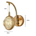 Ver imagem 3 de Arandela Led Parede 7w Saturno Globo Bolha Dourado 3000k Bivolt