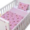 Jogo de Lençol de Berço Americano T Mônica: Rosa - 1