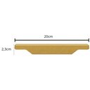 Ver imagem 3 de Puxador Sobrepor 20cm Dourado Aço Carbono Schmitt Porta Armá