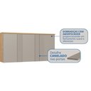 Ver imagem 4 de Módulo Aéreo para Quarto 3 Portas Elegance Canelado Cinza/Angelin|Niquel