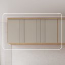 Ver imagem 6 de Módulo Aéreo para Quarto 3 Portas Elegance Canelado Cinza/Angelin|Niquel