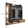 Painel Tv 55 Babus Petra Moderno 5 Prateleiras Preto - 2