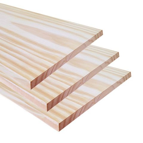 Kit 3 Tábuas de Madeira 19 x 60 Prateleira Pinus