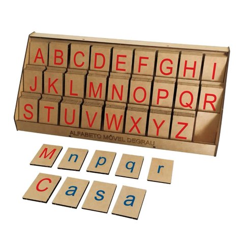 Alfabeto Móvel Degrau 130 Peças Montessoriano