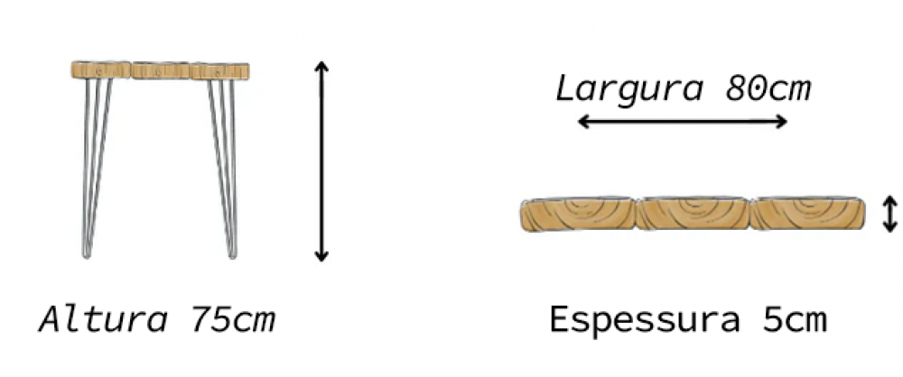 Mesa de Jantar Rústica | Estrutura Hairpin - 200cm - 11