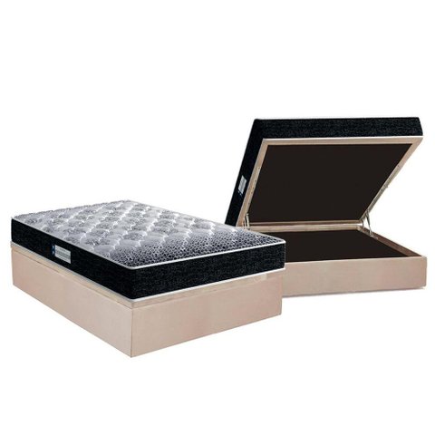 Cama Box Baú Casal: Colchão Espuma Probel D33 / EP Firmepedic ProDormir Advanced Tech1500 Double Fac