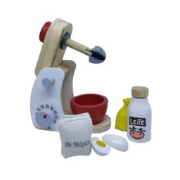 Kit Batedeira de Madeira - Brinquedo Educativo Infantil New Art - 1