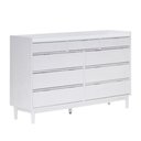 Ver imagem 7 de Cômoda 16270003 9 Gavetas Madeira Puxador Metálico Branco Marin Brasil