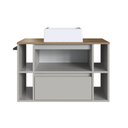 Ver mais imagens de Conjunto para Banheiro Gabinete Suspenso 80cm com Cuba Espelheira com Toalheiro Cj8010.20 Mel/arenas