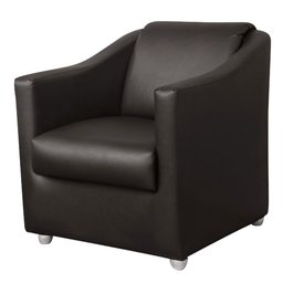 Poltrona Decorativa para Consultório, Escritório, Recepção, Sala de Espera Preto - 1