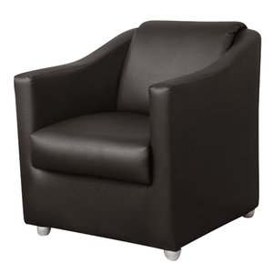 Poltrona Decorativa para Consultório, Escritório, Recepção, Sala de Espera Preto