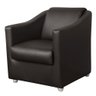 Poltrona Decorativa para Consultório, Escritório, Recepção, Sala de Espera Preto - 1