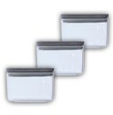 Ver imagem 2 de conj 3 Porta Mantimentos Cristal 0,5L - 10,5X10,5X7,5cm PLASVALE 51744